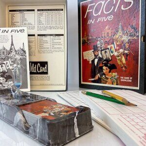 VINTAGE Strategy Game | Facts In Five | 3M Bookshelf Game